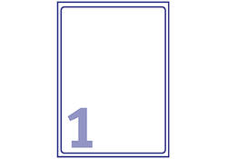 Etiket Avery L7567-25 210x297mm transparant 25stuks