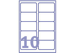 Etiket Avery J8173-10 99.1x57mm wit 100stuks