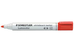 Viltstift Staedtler Lumocolor 351 whiteboard rond rood 2mm