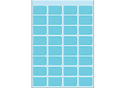 Etiket HERMA 3643 12x19mm blauw 160stuks