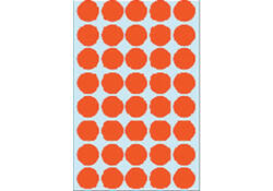 Etiket HERMA 2252 rond 19mm rood 1280stuks
