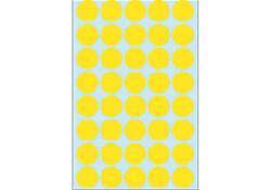Etiket HERMA 2251 rond 19mm geel 1280stuks