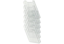 Folderhouder Exacompta wand A4 6-vaks staand helder transparant