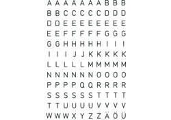 Etiket HERMA 4154 5mm letter A-Z zwart op transparant