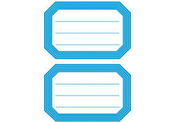 Etiket HERMA 5714 82x55mm schrift blauwe rand 12stuks