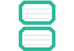 Etiket HERMA 5716 82x55mm schrift groene rand 12stuks
