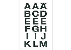 Etiket HERMA 4135 20x20mm letters A-Z zwart op transparant