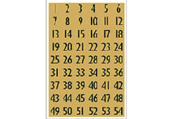 Etiket HERMA 4146 13x12mm getallen 0-9 zwart op goud
