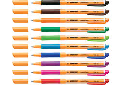 Rollerpen STABILO PointVisco 1099/10 fijn assorti etui à 10 stuks