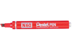 Viltstift Pentel N60 schuin 1.2-6mm rood
