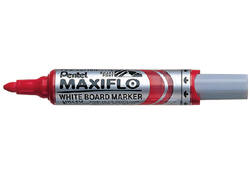 Viltstift Pentel MWL5M Maxiflo whiteboard rond 3mm rood