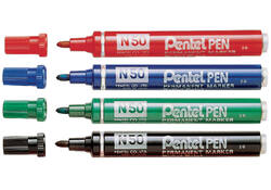 Viltstift Pentel N50 rond 1.5-3mm zwart