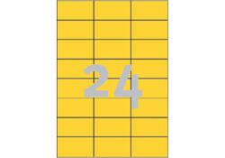 Etiket Avery Zweckform 3451 70x37mm geel 2400stuks