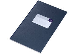 Notitieboek Djois Atlanta gelijmd 330x205mm 96 blz.blauw