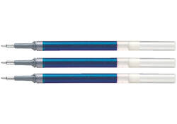 Gelschrijvervulling Pentel LR7 Energel met gratis gelpen medium blauw blister à 3 stuks