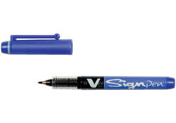 Fineliner PILOT V Signpen fijn blauw