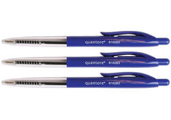 Balpen Quantore drukknop blauw medium