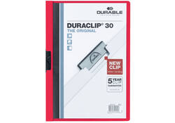 Klemmap Durable Duraclip A4 3mm 30 vellen rood
