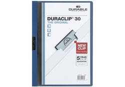 Klemmap Durable Duraclip A4 3mm 30 vellen blauw