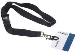 Textielkoord Durable 8187 met card fix zwart