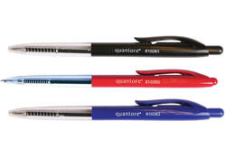 Balpen Quantore drukknop blauw medium