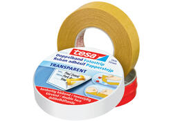 Dubbelzijdig knutseltape tesa® 10mx15mm beige in bewaarblik