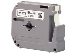 Labeltape Brother P-touch M-K221 9mm zwart op wit