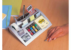 Bureau organiser Post-it C50 zilvergrijs incl inhoud