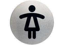 Infobord pictogram Durable 4904 wc dames rond 83Mm