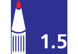Viltstift Artline 70 rond 1.5mm rood