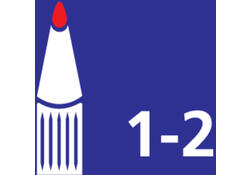 Krijtstift Securit SMA-100 rond ass 1-2mm blister à 4st
