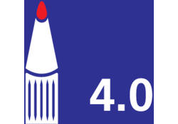 Viltstift Pentel 100W rond 4mm wit